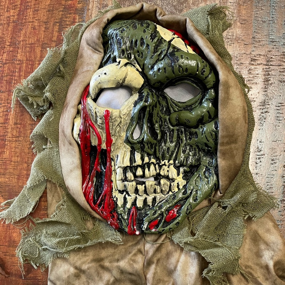 Spooktacular Creations Kids Zombie Costume - Green and Brown - Picture 3 of 7